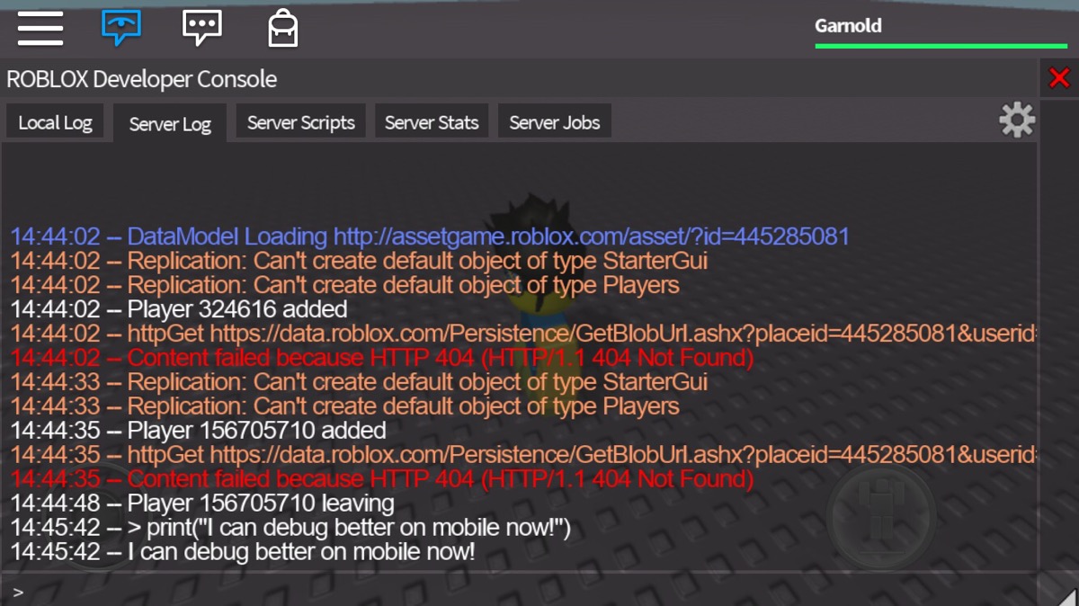 How To Get Into Developer Console On Roblox