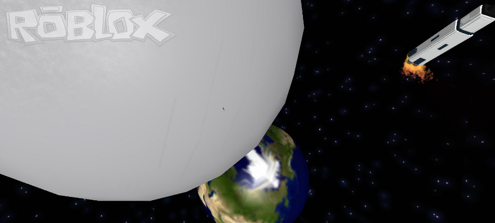 To the moon in ROBLOX