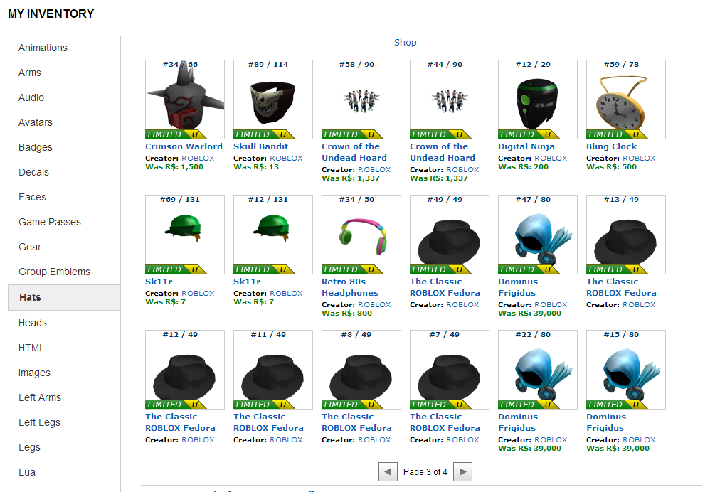 Roblox Inventory Tour