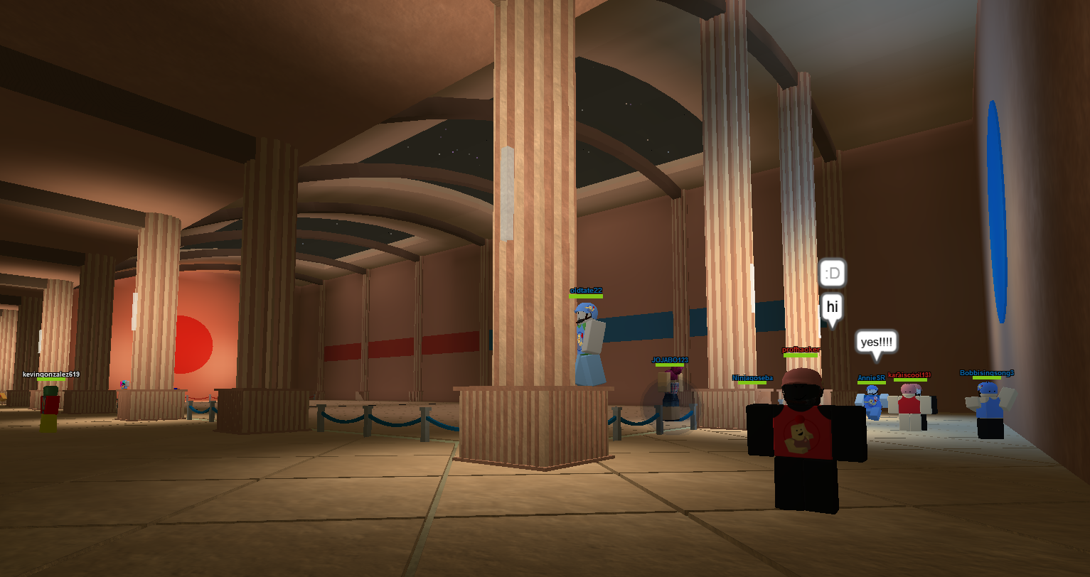 It's easy to forget about when the balls start flying, but the ROBLOX Dodgeball map is really beautiful and detailed.
