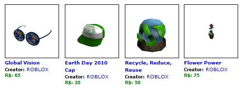 Happy Earth Day Roblox Blog - roblox 2010 hats