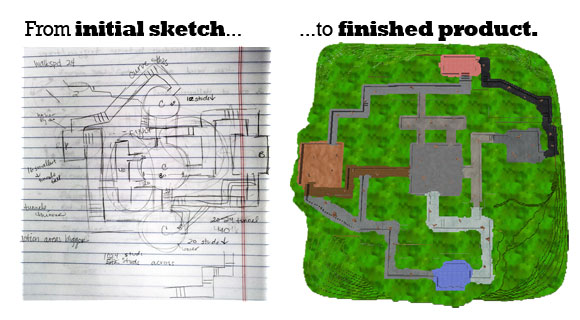 Initial Map Sketch and Finished Product