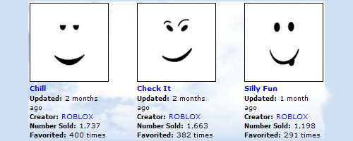 A L L T H E F A C E S I N R O B L O X Zonealarm Results - first roblox face
