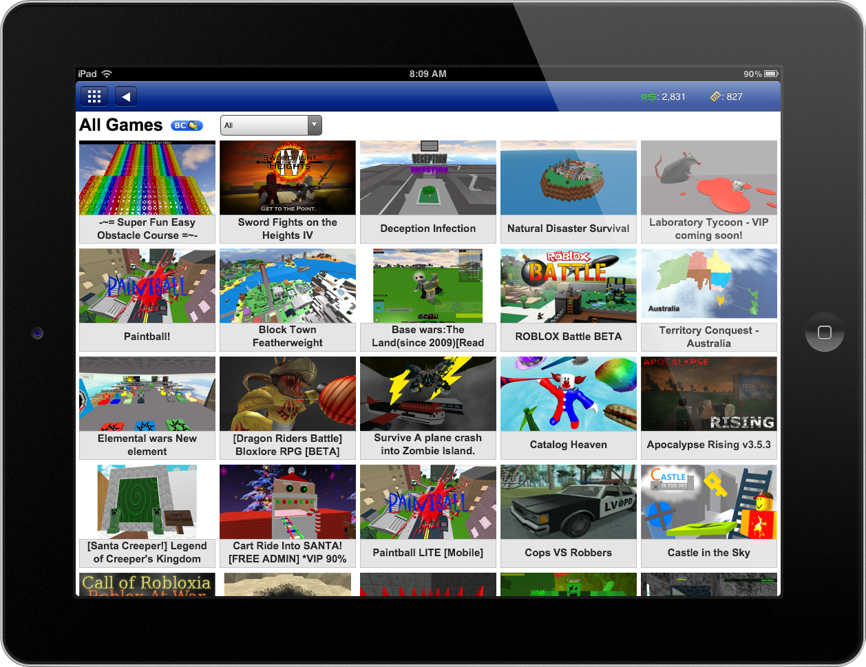 All The Roblox Games