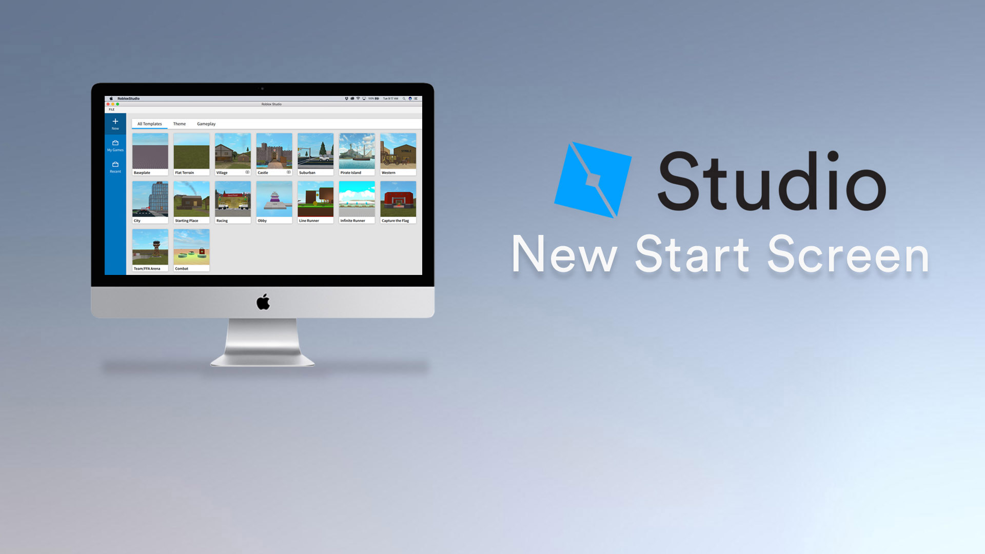 Roblox Studio S Start Screen Gets A Visual Upgrade More Improvements Roblox Blog