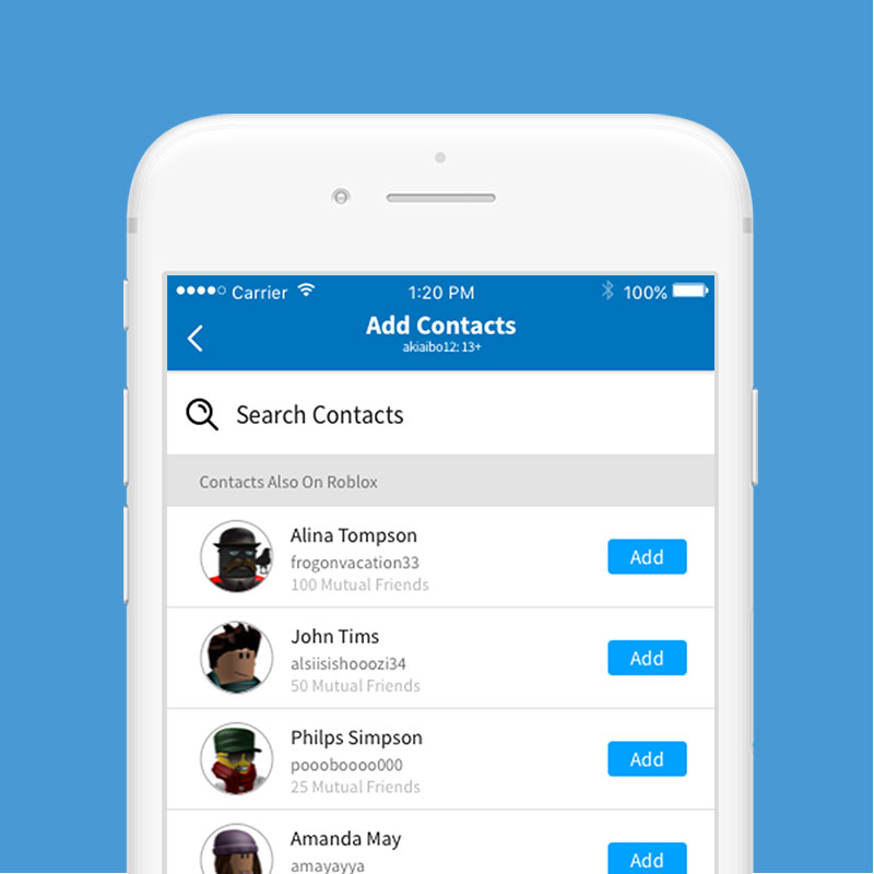 Add Phone Contacts As Friends Roblox Blog - how to friend someone on roblox