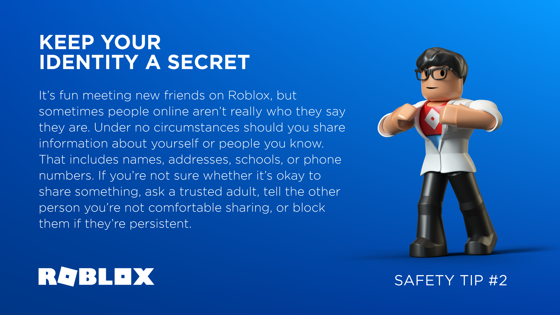 Safety Tip 2 Keep Your Identity A Secret Roblox Blog