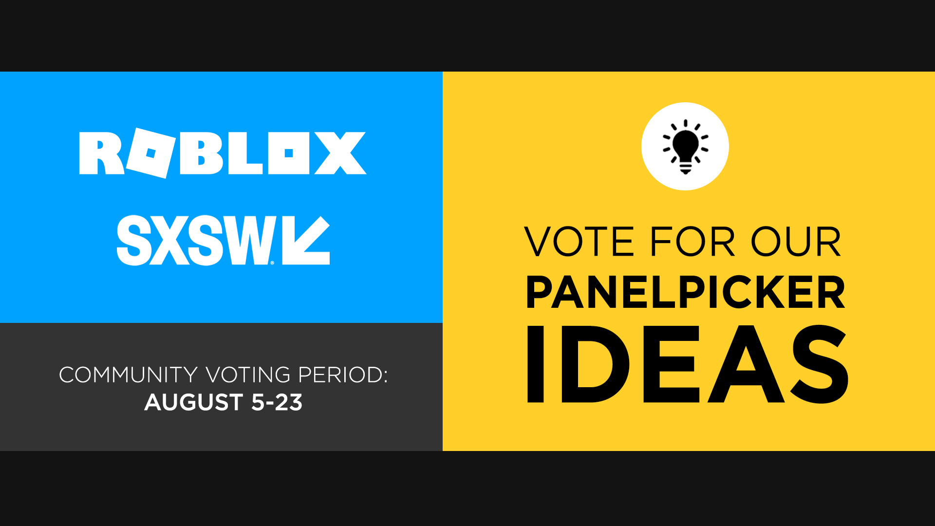 Last Chance To Vote For Roblox At Sxsw 2020 Roblox Blog