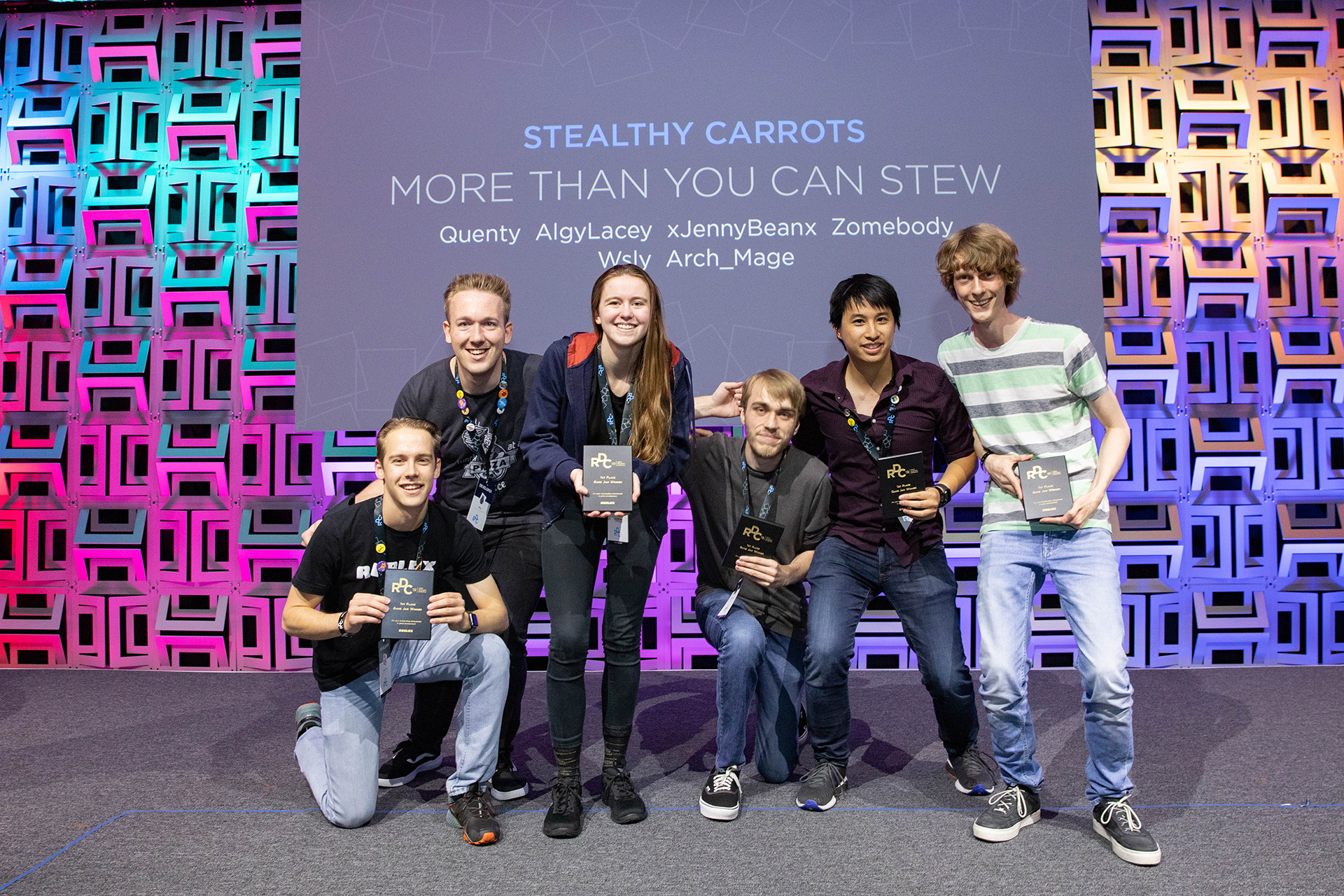 RDC 2019 Game Jam 1st Place Winners: Stealthy Carrots (Photo Credit: Roblox)