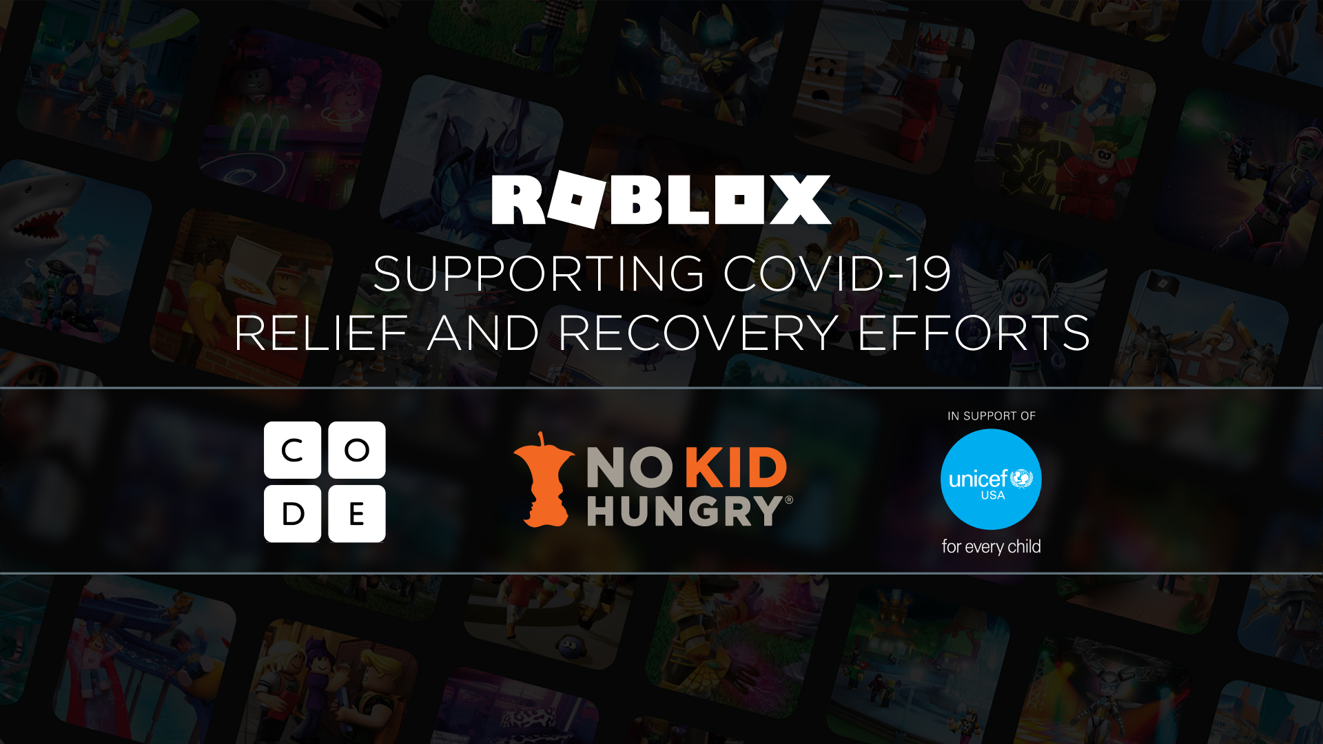 Coming Together To Support Covid 19 Relief And Recovery Efforts Roblox Blog
