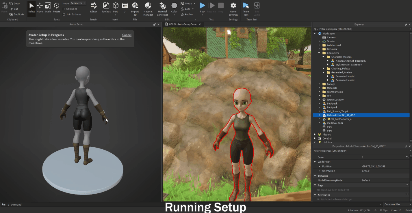 Our new Avatar Auto Setup tool leverages AI to quickly and automatically convert 3D models into avatars people can use on Roblox right away