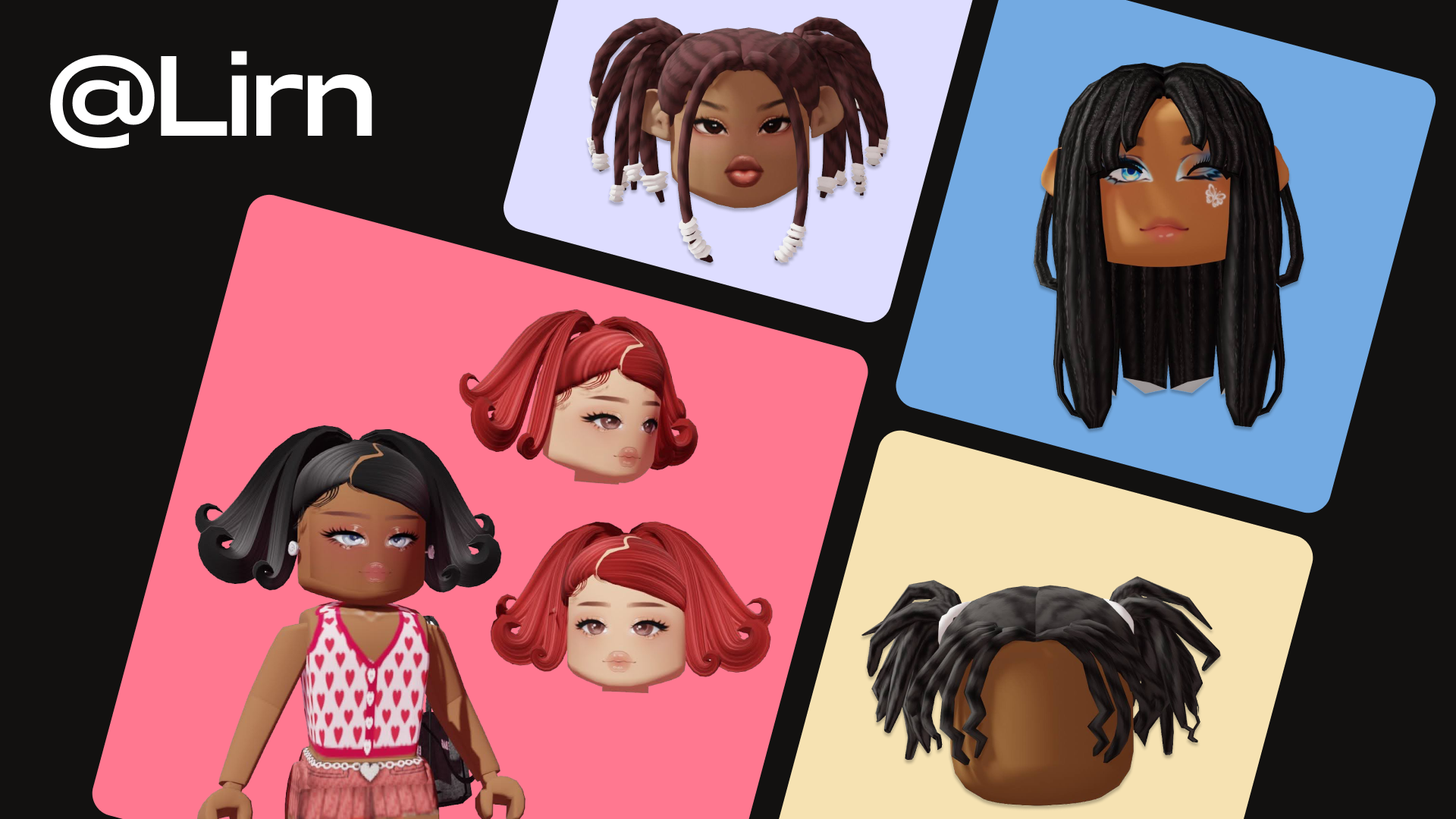 Lirn, an original Marketplace creator, wanted to fill a gap in gaming for authentic Black hairstyles.